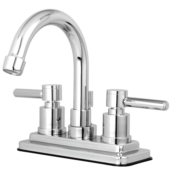 KS8661DL Concord 4" Centerset Bathroom Faucet W/ Brass Pop-Up, Chrome